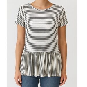 Live in the moment - size small - Striped Peplum Top - NWT